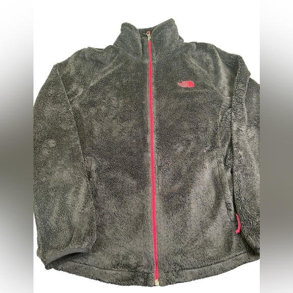 THE NORTH FACE Osolita Jacket Black Pink Fleece Women Large Plush - Picture 9 of 9